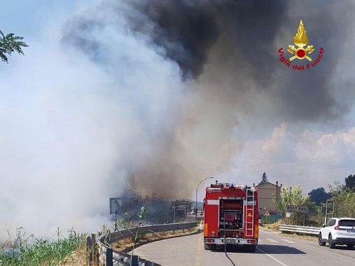 L'incendio a Gavorrano